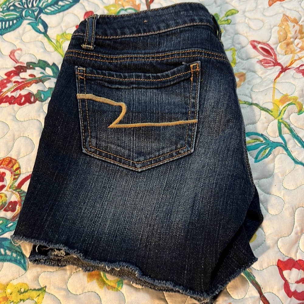 American Eagle Denim Braided Leather Trim Short size 4 - Picture 8 of 8